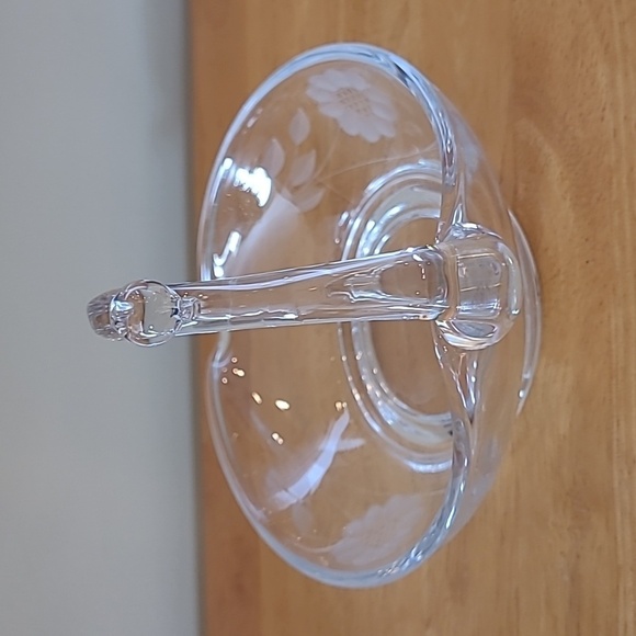 NEW MARTINSVILLE VIKING Vintage Glass Swan Dish With Cornflower Light Cut Detail - Picture 3 of 15